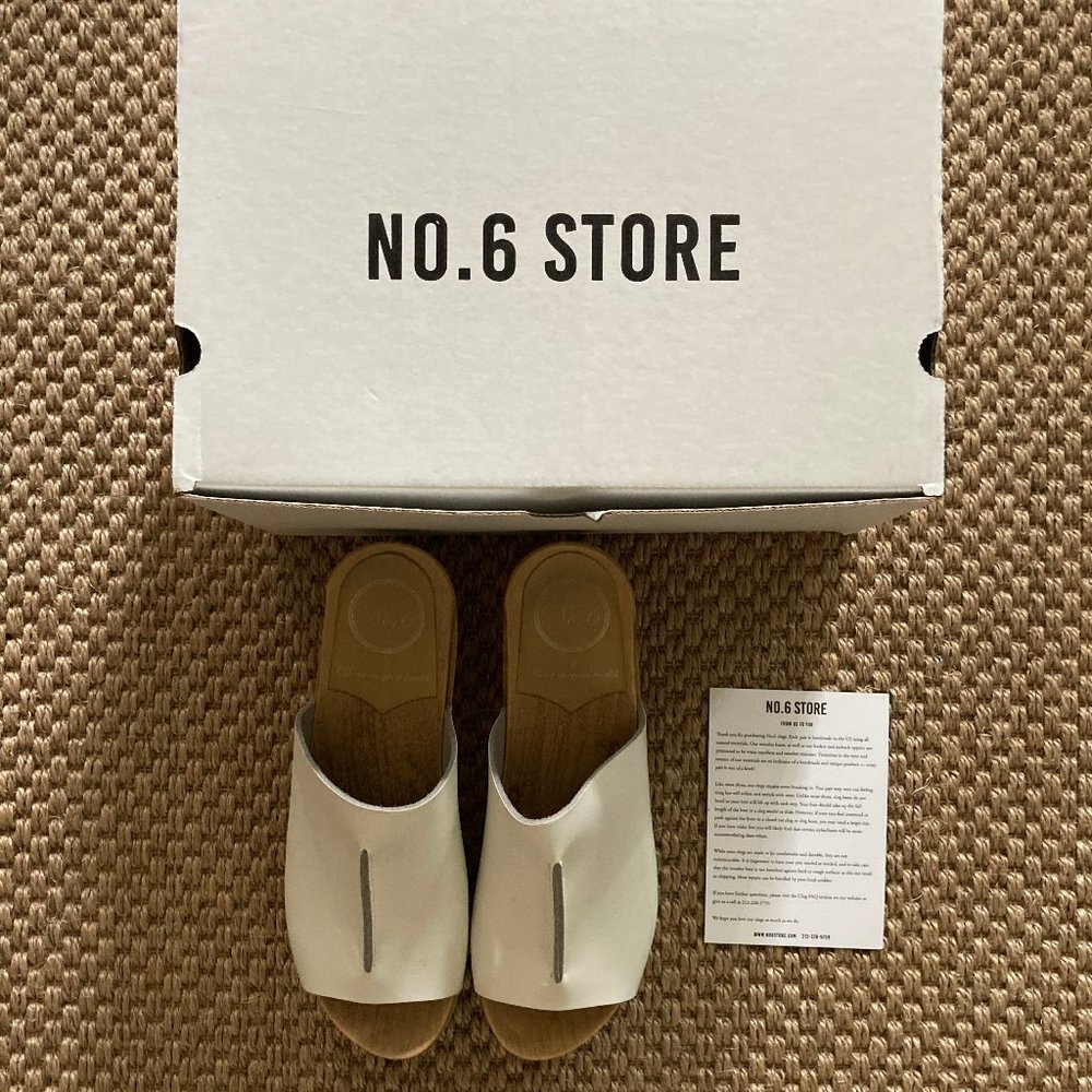 No.6 Store White Clog Sandals